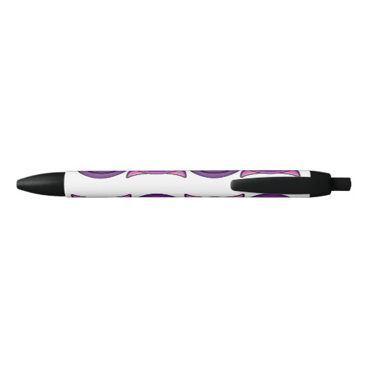 Purple Devil Emoji  Zwarte Inkt Pen (Achterkant)