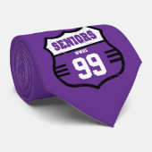 Purple Distressed Seniors Road Sign Stropdas (Opgerold)