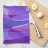 Purple Dolphin Swim Abstract Artsy Towel Theedoek (Quarter Fold)