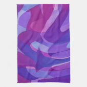 Purple Dolphin Swim Abstract Artsy Towel Theedoek (Verticaal)