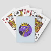 Purple dragon cartoon playing cards pokerkaarten (Achterkant)