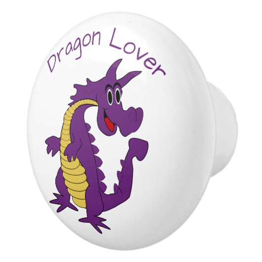 Purple Dragon Design Personalised Keramische Knop (Rechts)