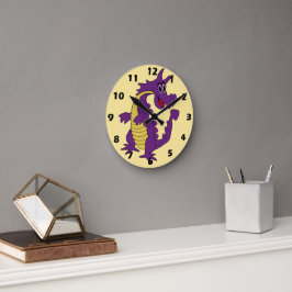 Purple Dragon Design Ronde Klok