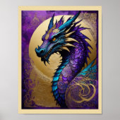 Purple Dragon Ready To Frame Art Print (Voorkant)