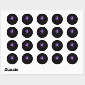 Purple Dragonfly Pancreatic Cancer Awareness Ronde Sticker (Vel)
