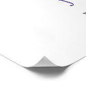 Purple dreams stylish wedding florals Wedding Sign Poster (Hoek)