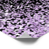 Purple Dress Faux Glitter Quinceanera Welcome Poster (Hoek)