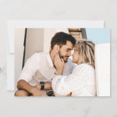 Purple Elegant Modern Script Photo Collage Wedding Save The Date (Achterkant)