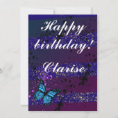 Purple Ephemera vibrant color art Bedankkaart (Voorkant)