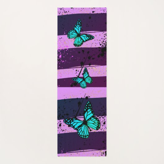 Purple Ephemera vibrant color art Yogamat (Achterkant)