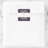 Purple Eucalyptus Together Forever Wedding  Vierkante Sticker (Tas)