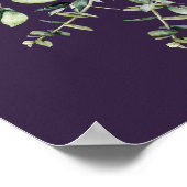 Purple Eucalyptus Wedding Welcome  Poster (Hoek)