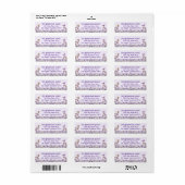 Purple Fairy Party Return Address Label (Full Sheet)