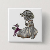 Purple Fairy  Vierkante Button 5,1 Cm (Voorkant)