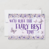 Purple Fairy Watercolor Floral Birthday Details  (Achterkant)