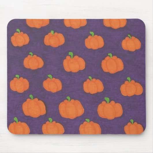 Purple Fall Pumpkin Pattern Muismat (Voorkant)