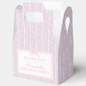 Purple Fancy Floral Birthday Party Gable Favor Bedankdoosjes (Open)