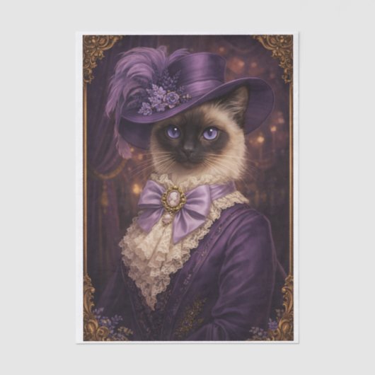 Purple Fancy Kitty  Tissuepapier (Voorkant)