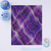 Purple Faux Snakeskin Bulk Scrapbook Paper Pages Flyer (Enkel)