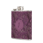Purple Faux Tooled Leather Vinyl Heupfles (Links)