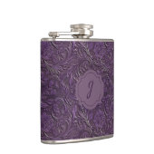 Purple Faux Tooled Leather Vinyl  Heupfles (Rechts)