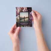 Purple Fine Art Floral Budget Wedding Thank You Flyer (Hand)