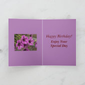Purple Floral 90th Birthday Card for Mum Kaart (Binnen)