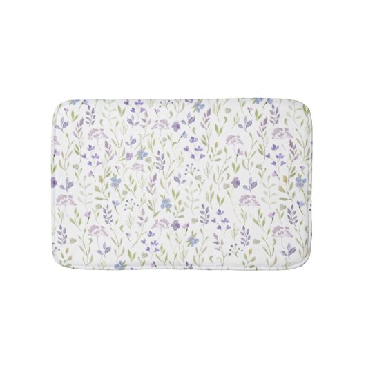 Purple Floral Bath Mat (Voorkant)