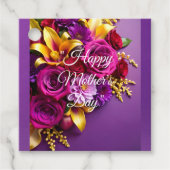 Purple Floral Bedankjes Labels (Voorkant)