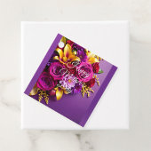 Purple Floral Bedankjes Labels