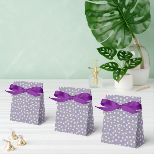 Purple Floral Birthday Bedankdoosjes (Meervoudige)
