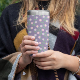 Purple Floral Birthday Geïsoleerde Drinkbeker