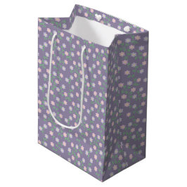 Purple Floral Birthday Medium Cadeauzakje