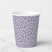 Purple Floral Birthday Papieren Bekers (Achterkant)