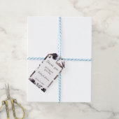 Purple Floral Botanical Wedding Cadeaulabel (Met Touw)