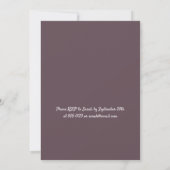 Purple Floral Botanical Wedding Kaart (Achterkant)