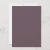 Purple Floral Botanical Wedding Kaart (Achterkant)