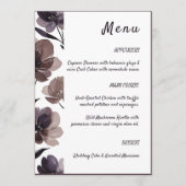 Purple Floral Botanical Wedding Menu (Voorkant)