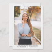 Purple Floral BSN Nursing Graduation Invitation |  Kaart (Achterkant)