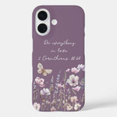 Purple Floral Butterfly Case-Mate iPhone Case (Achterkant)