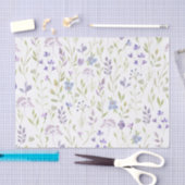 Purple Floral Decoupage Tissue Paper Tissuepapier (Craft)