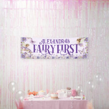 Purple Floral Fairy First Birthday