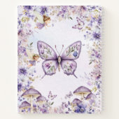 Purple Floral Fairy First Guestbook Deluxe  Notitieboek (Achterkant)