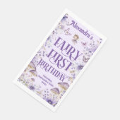 Purple Floral Fairy First  Servet (Hoek)