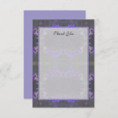 Purple Floral Garden Bedankkaart (Voorkant / Achterkant)