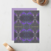 Purple Floral Garden Notitiekaartje (Voorkant / Achterkant in situ)