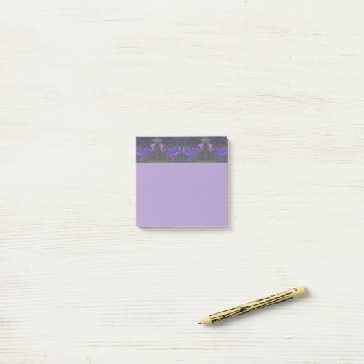Purple Floral Garden Post-it® Notes (Op bureau)