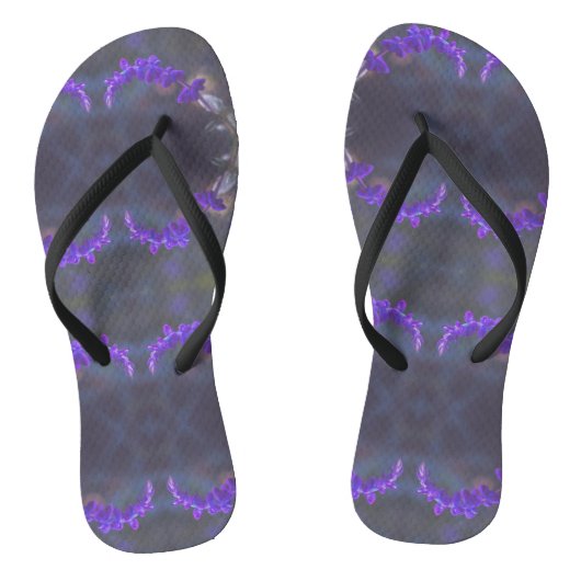 Purple Floral Garden Teenslippers (Voetbed)