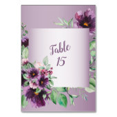 Purple Floral Geometric Greenery Wedding Kaart (Voorkant)