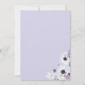 Purple Floral & Gold Geometric Wedding Invitation Kaart (Achterkant)